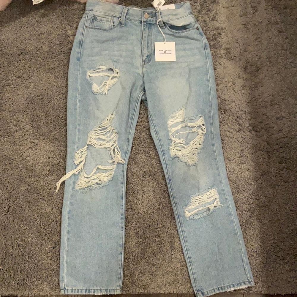 JBD. High Rise Straight Jean (Light Denim)